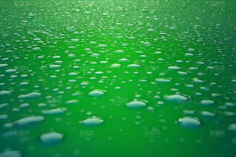 水滴照片绿水蓝天数字背景设计图