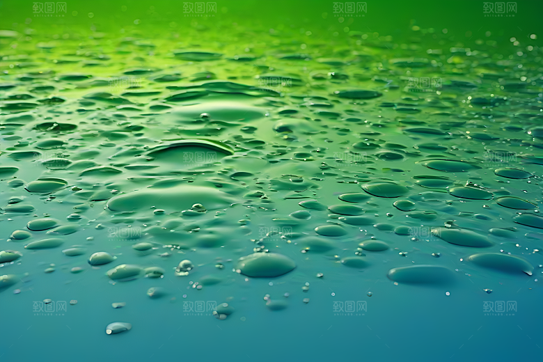 水滴照片绿水蓝天数字背景设计图