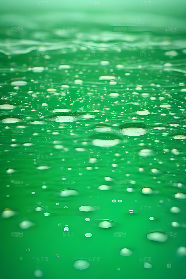 清新水滴照片配蓝天绿水数字背景图
