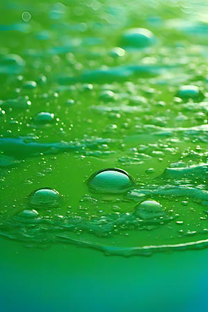 清新水滴照片配蓝天绿水数字背景图