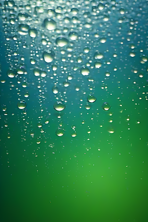 水滴照片与蓝天绿水数字背景图
