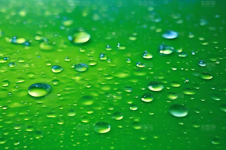 清新水滴照片蓝天绿水数字背景设计
