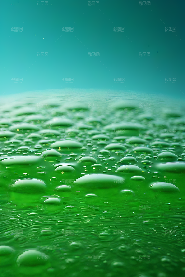 清新水滴照片蓝天绿水数字背景设计