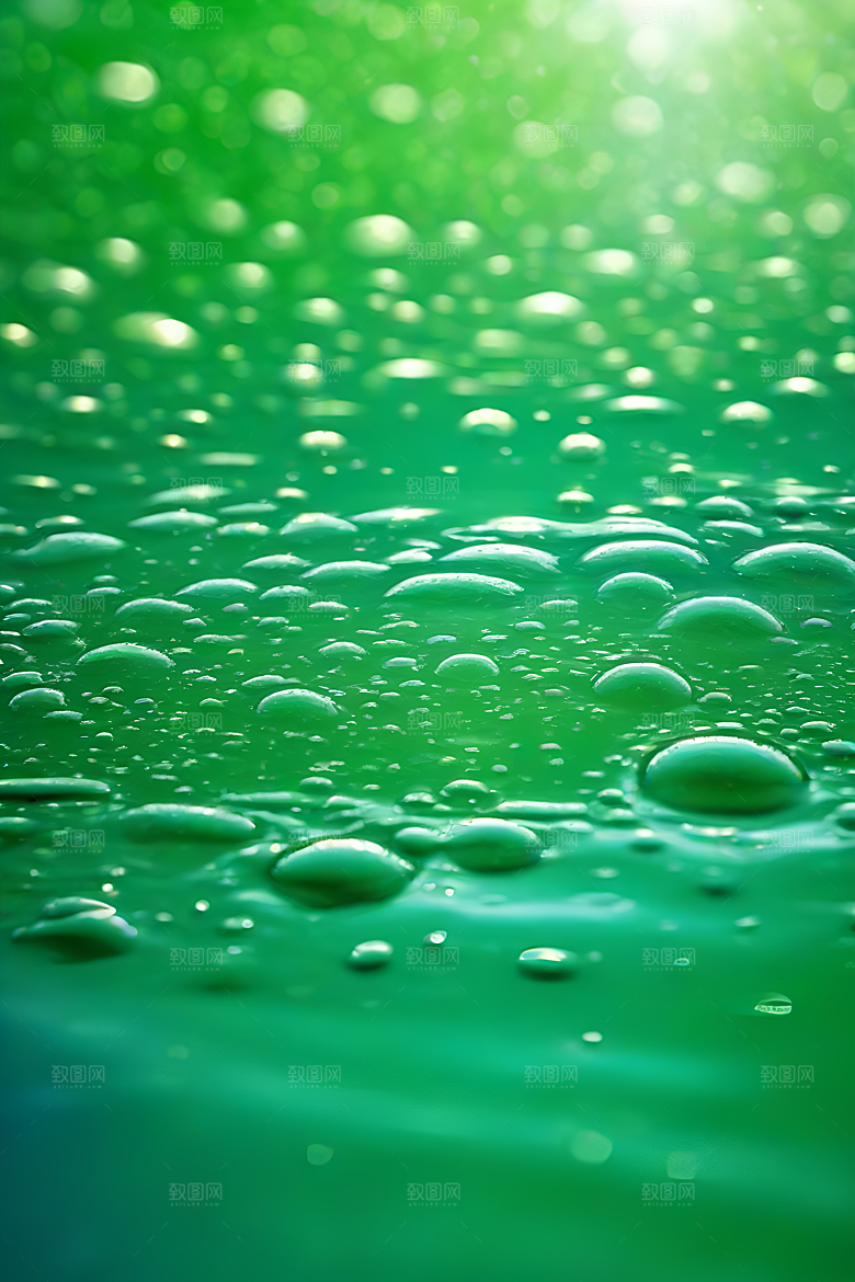 清新水滴照片配蓝天绿水数字背景