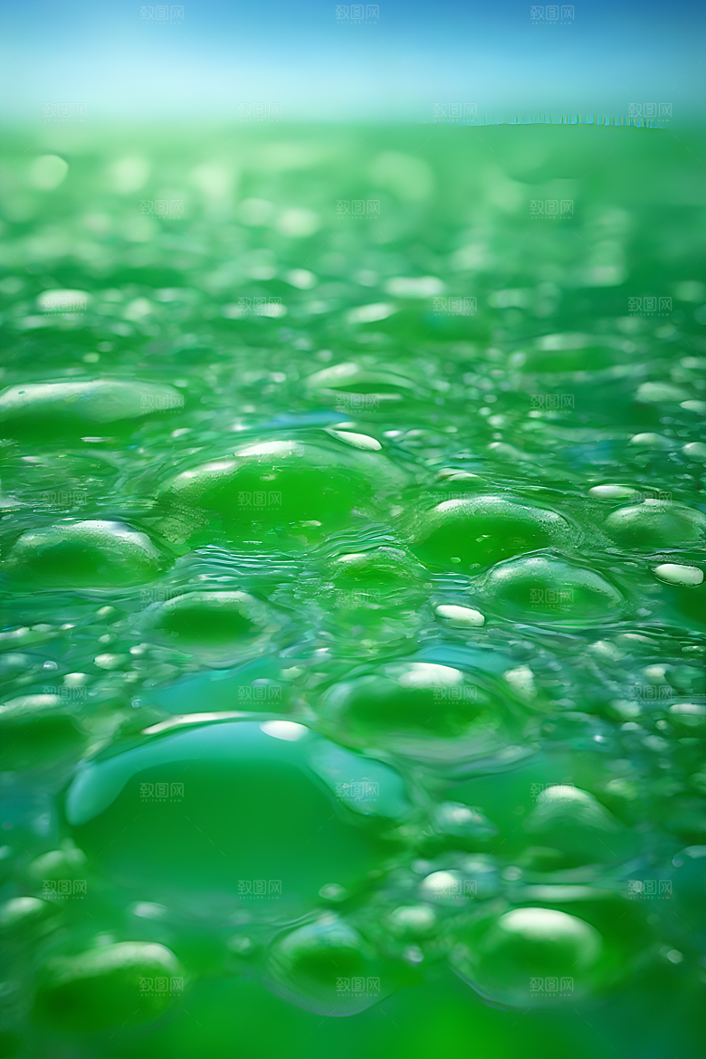 清新水滴照片配蓝天绿水数字背景