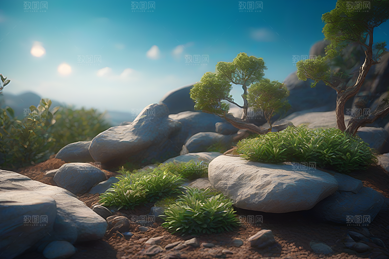 拼贴风格背景摄影作品