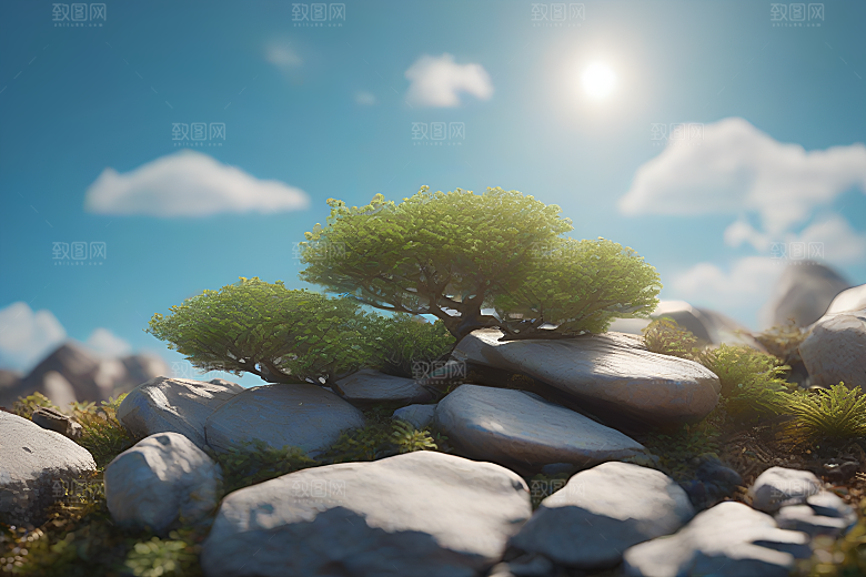 拼贴风格背景摄影作品