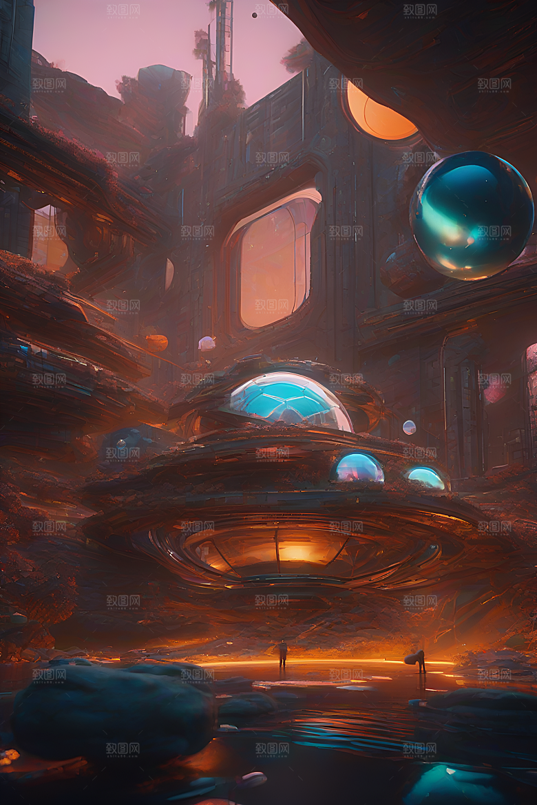科幻未来元素的想象力插图