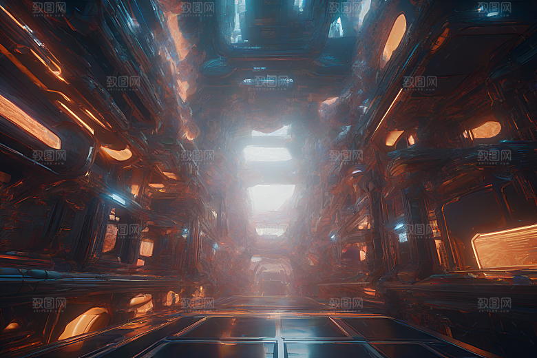 细节精致的3D渲染场景插图