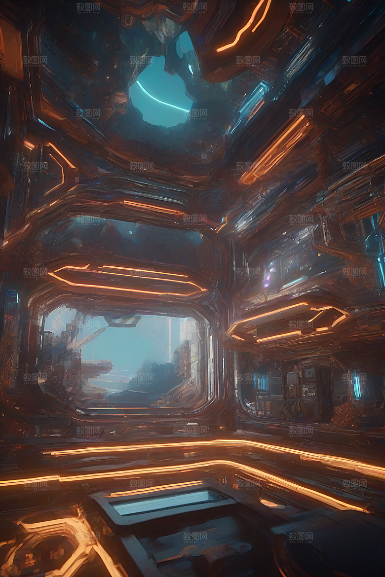 细节精致的3D渲染场景插图