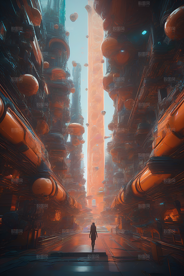 创意与想象力充盈的场景插图