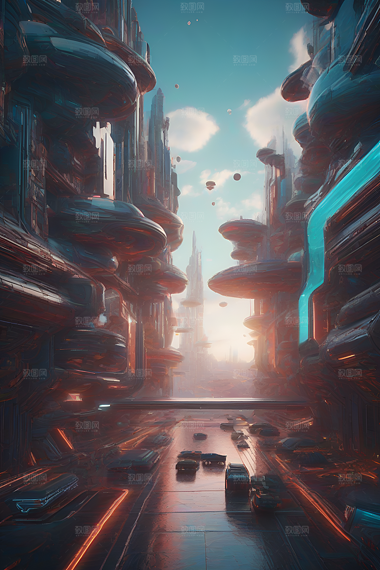 创意与想象力充盈的场景插图