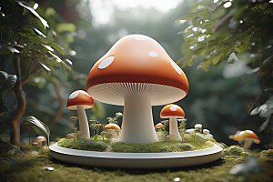 Filip Hodas的蘑菇渲染艺术作品