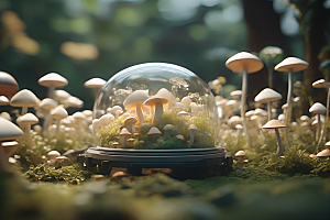Filip Hodas的蘑菇渲染艺术作品