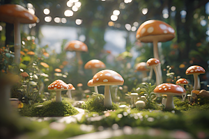 Filip Hodas的蘑菇渲染艺术作品