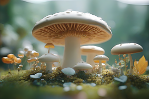 Filip Hodas的蘑菇渲染艺术作品
