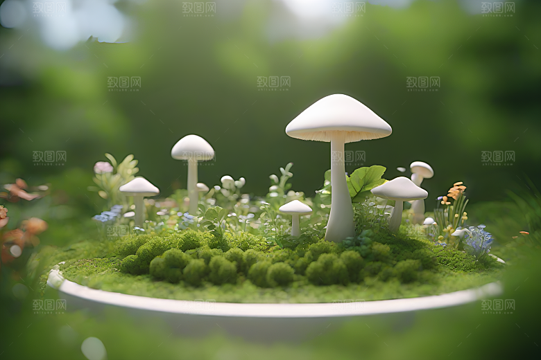 Filip Hodas的蘑菇渲染艺术作品