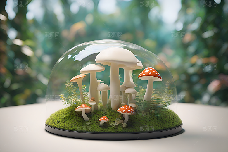Filip Hodas的光线追踪蘑菇作品
