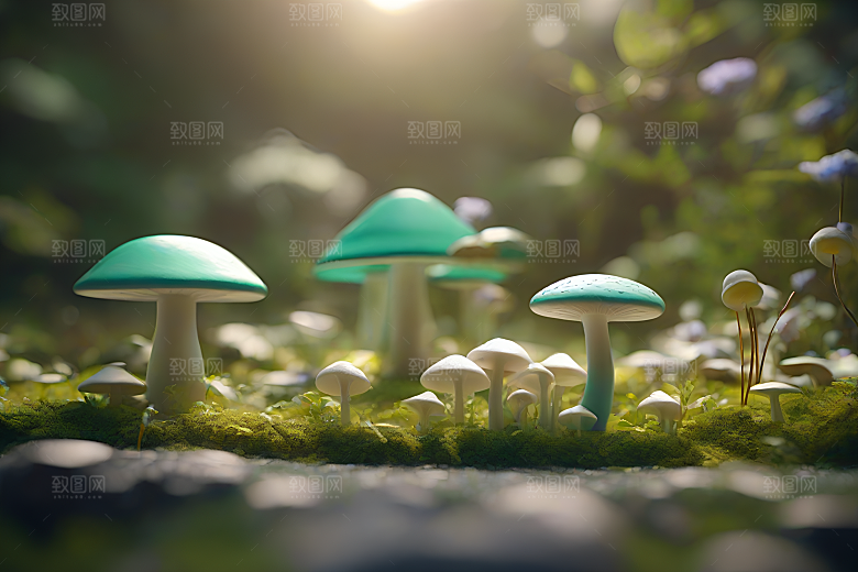 Filip Hodas的光线追踪蘑菇作品