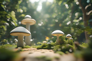 Filip Hodas的光线追踪蘑菇作品