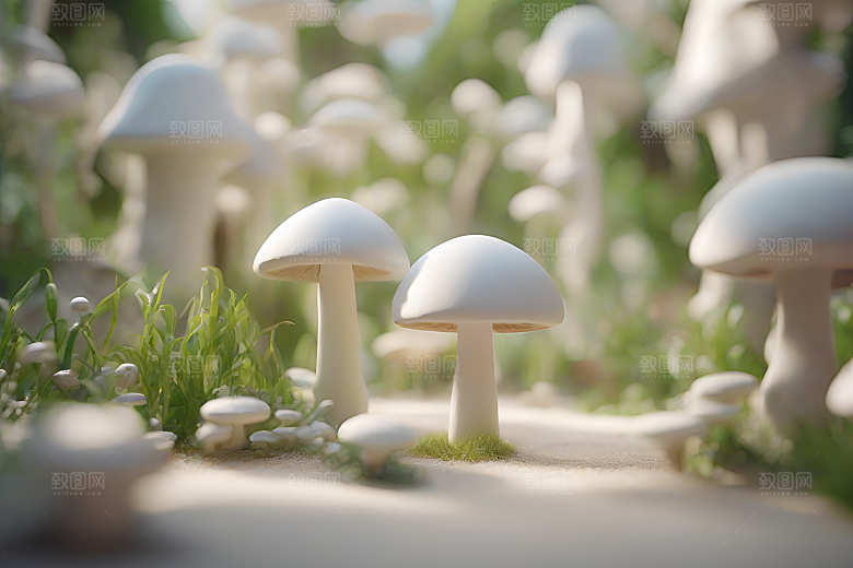 Filip Hodas的蘑菇3D渲染视角