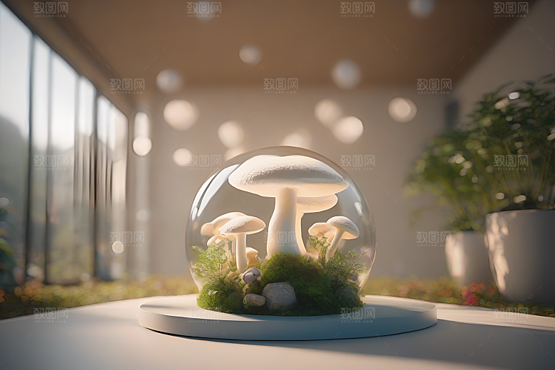 Filip Hodas的逼真蘑菇渲染作品
