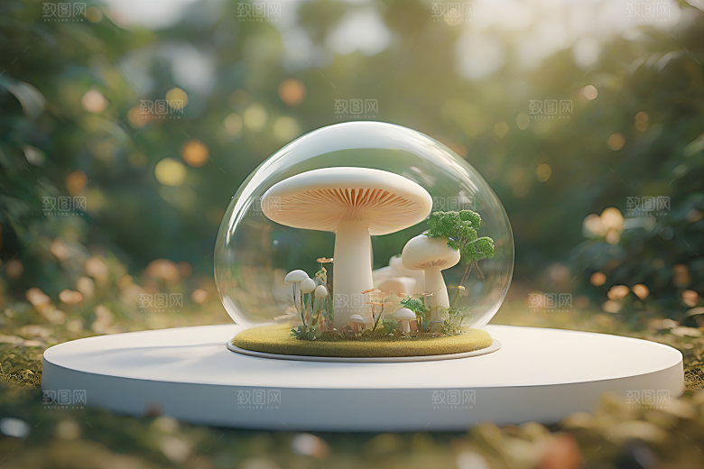 Filip Hodas的逼真蘑菇渲染作品