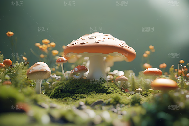 Filip Hodas的蘑菇渲染艺术