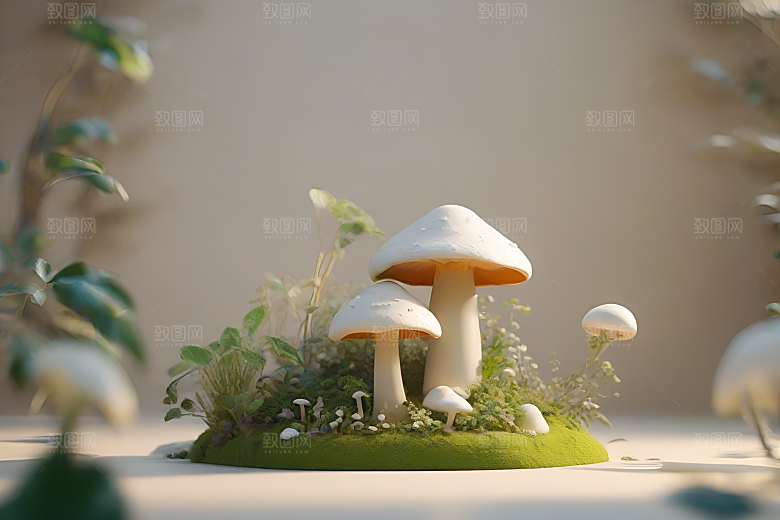 Filip Hodas的蘑菇渲染艺术