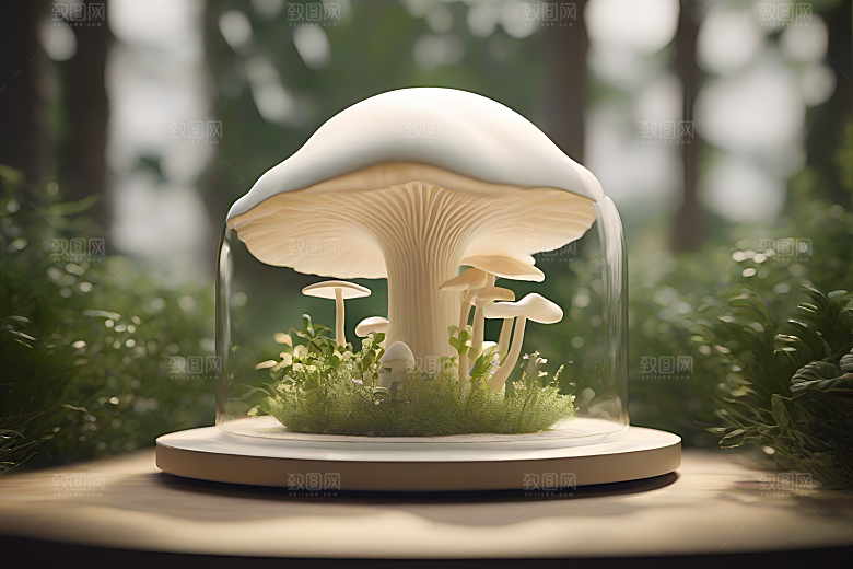 Filip Hodas的蘑菇3D渲染作品
