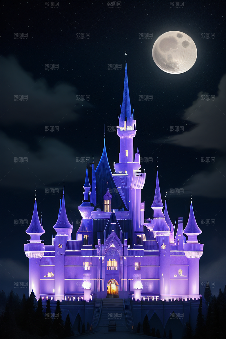 星空下的童话宫殿尽显华美