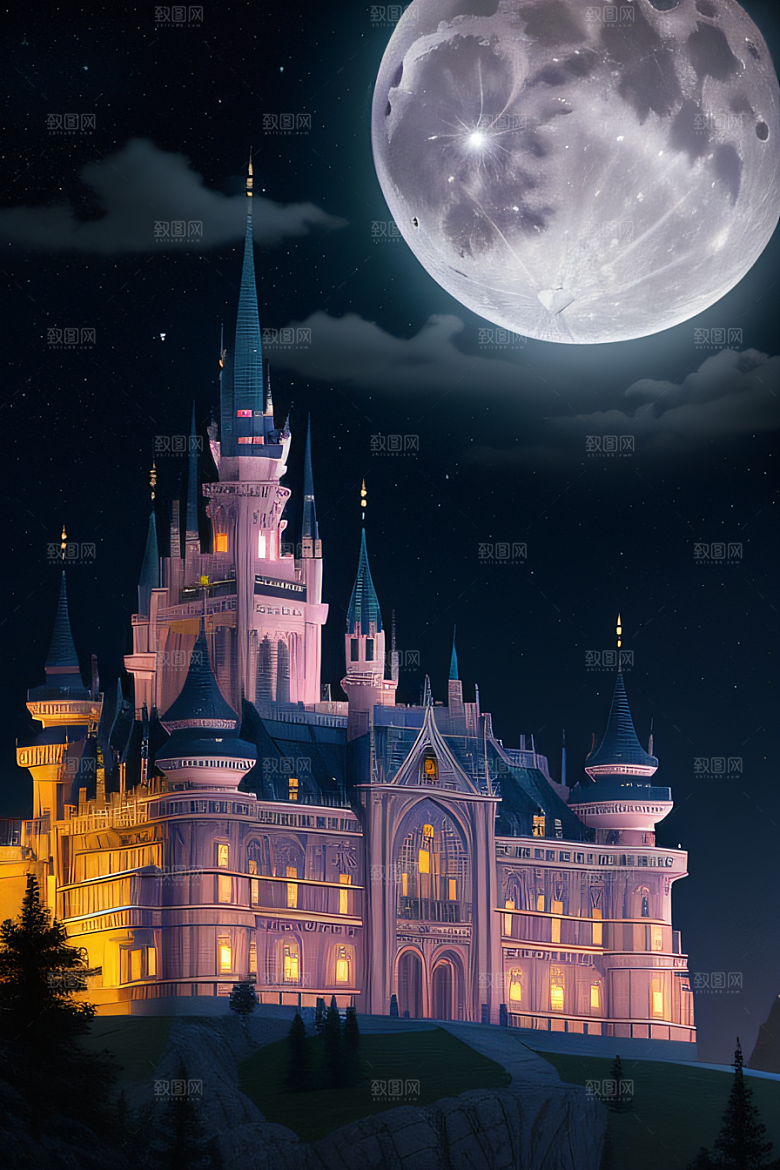 星空下的童话宫殿尽显华美