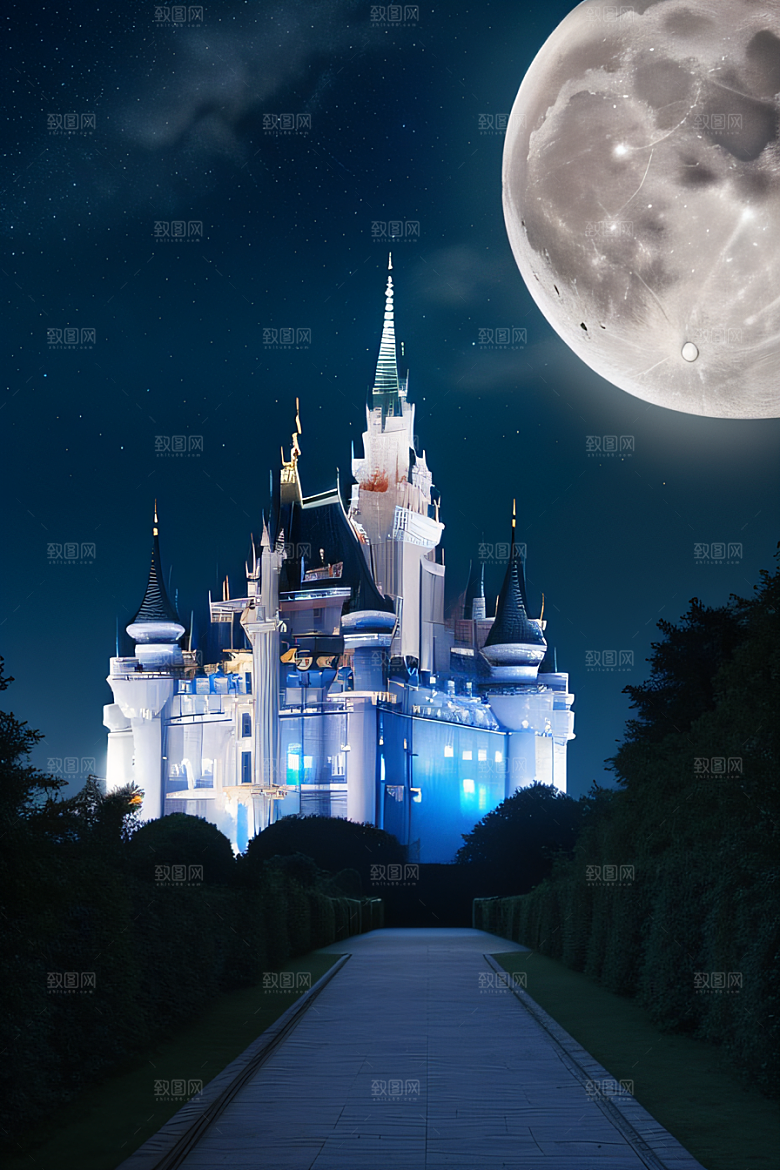 星空中的童话宫殿屹立不倒
