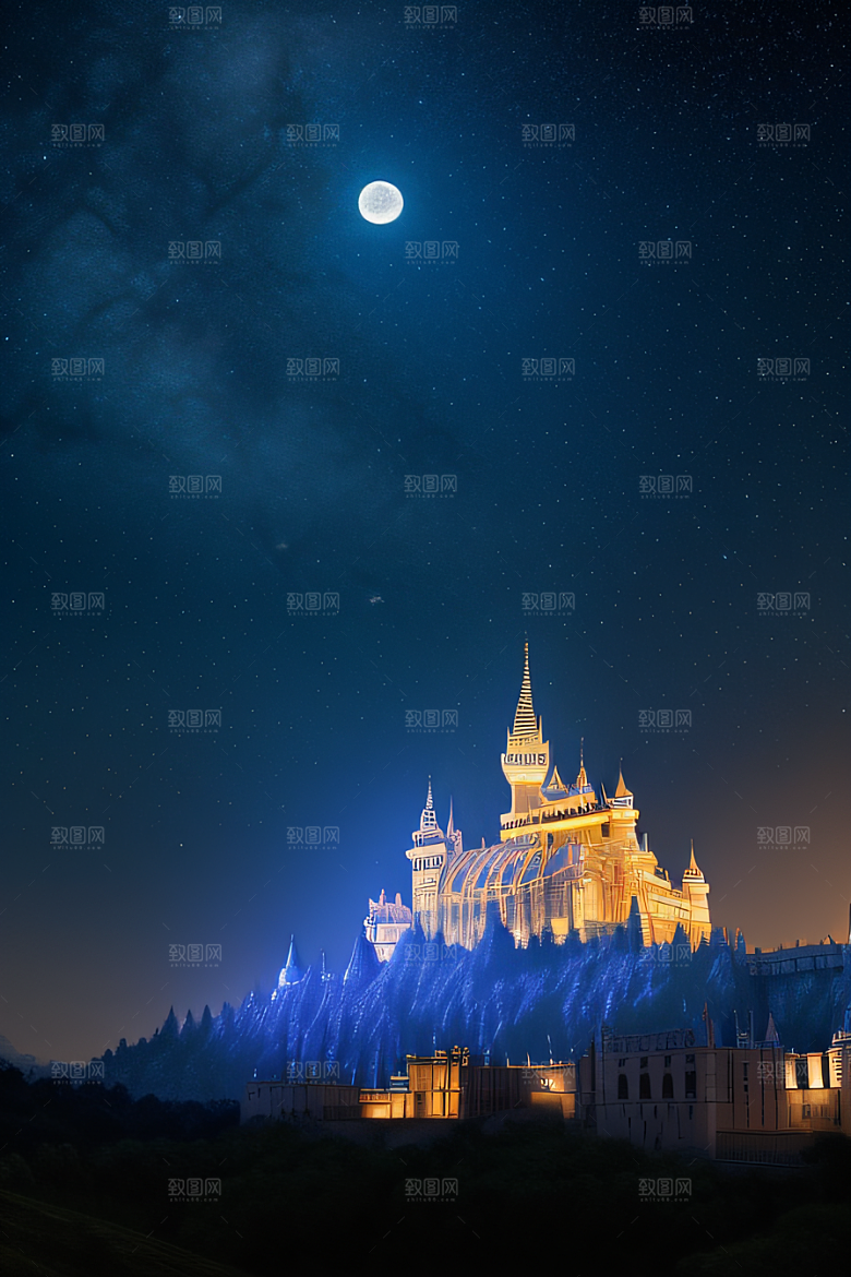 星空下的童话宫殿尽显华美