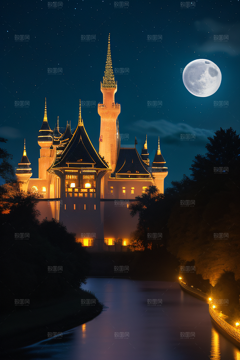 星空下的童话宫殿尽显华美