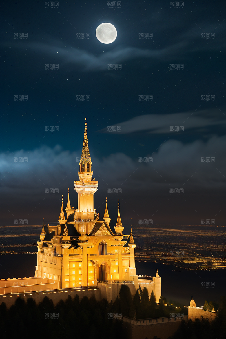 星空下的童话宫殿尽显华美