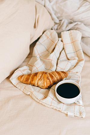咖啡面包早餐摄影