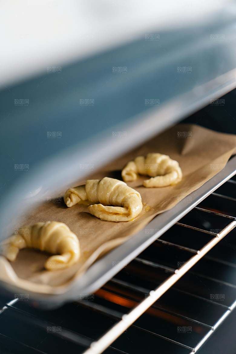 牛角包制作美食摄影