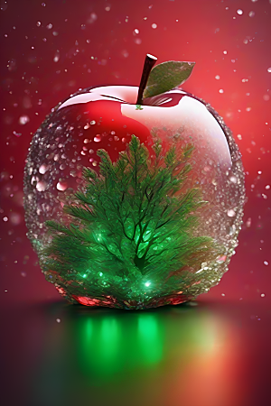 红绿渐变水晶苹果的魅力
