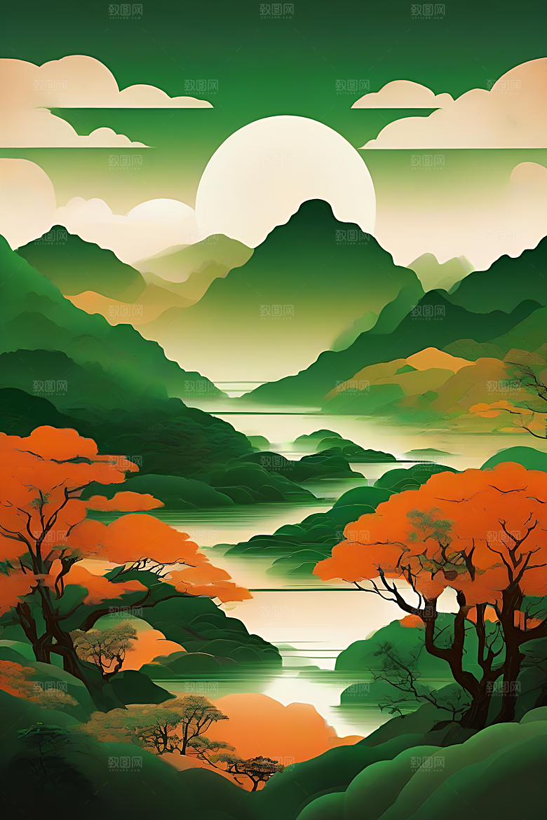 传统中国山水设计