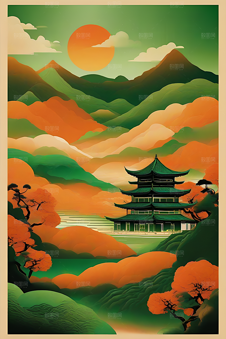 传统中国山水设计