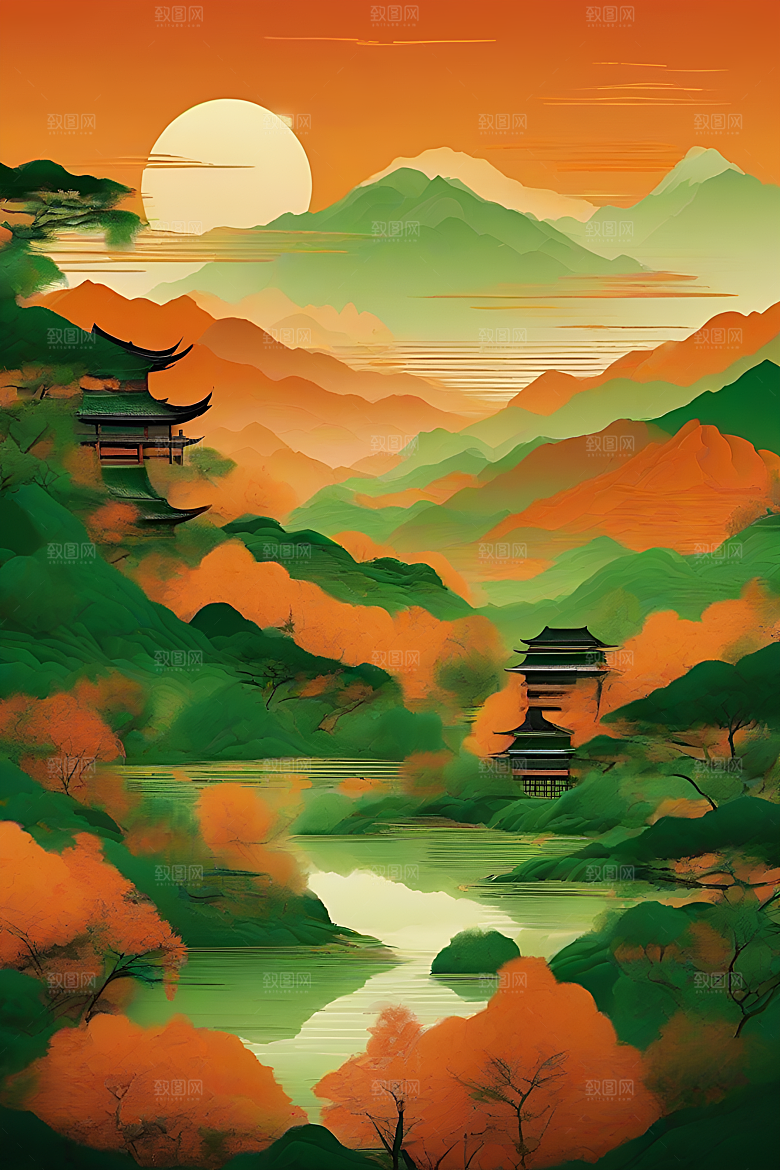 传统中国山水设计