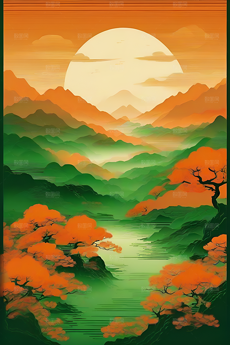 传统中国山水设计