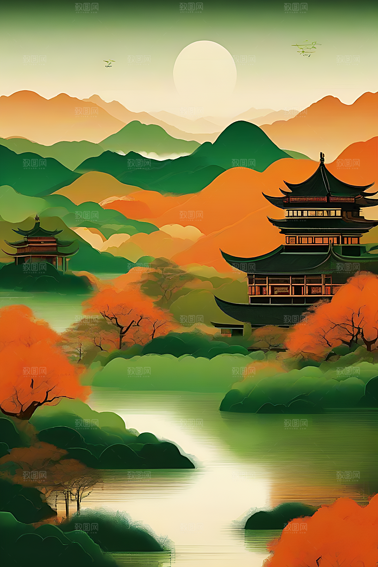 传统中国山水设计