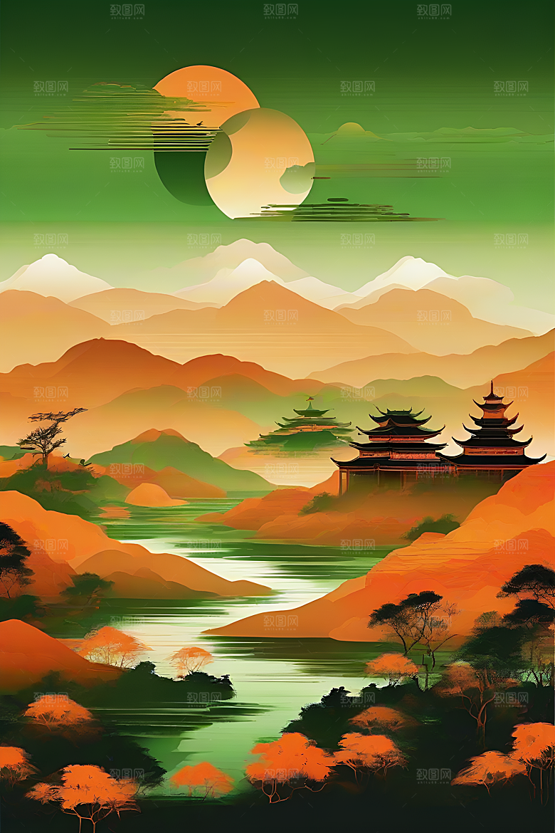 传统中国山水设计