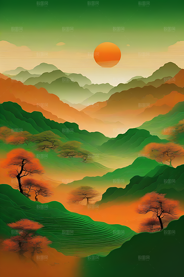 传统中国山水设计