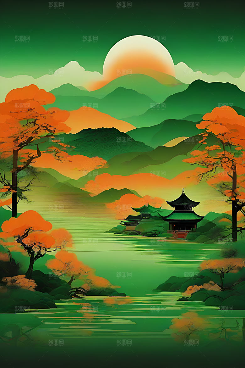 传统中国山水设计