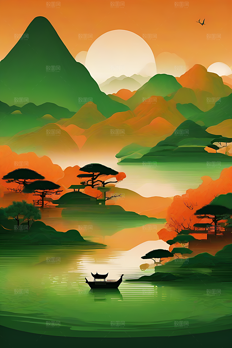 传统中国山水设计