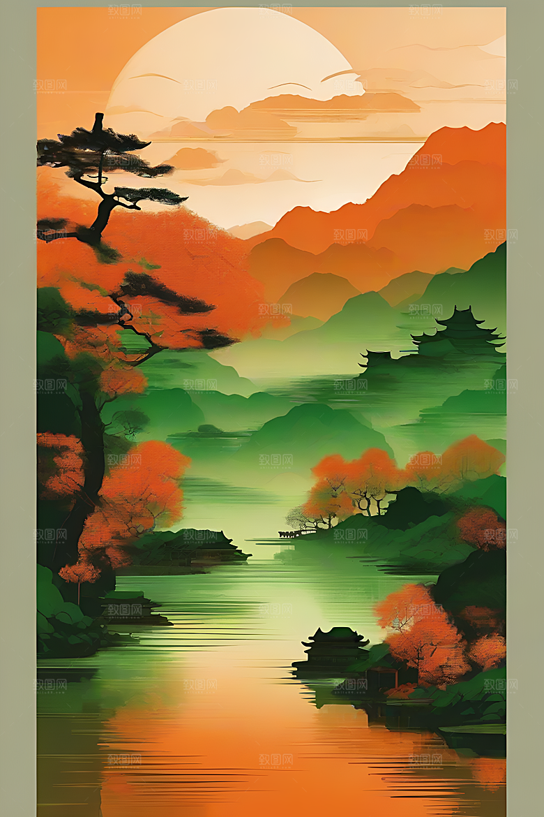 传统中国山水设计