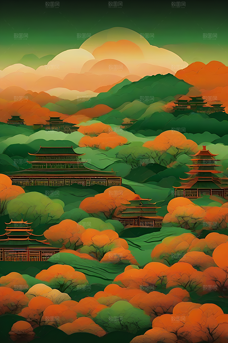 传统中国山水设计